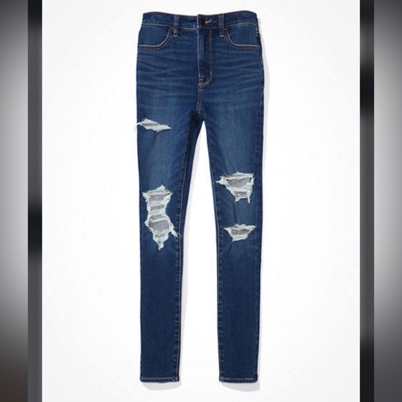 American Eagle Ne(x)t Level Stretch Skinny Distressed Denim Jegging - Picture 5 of 5